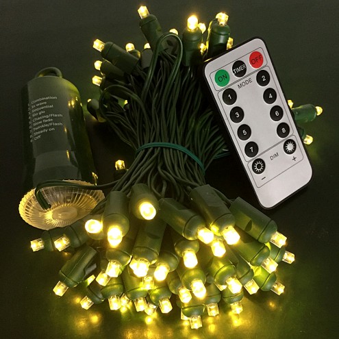 Warm white 10M 100L Battery Operated LED String Lights 8 mode change Wireless Control