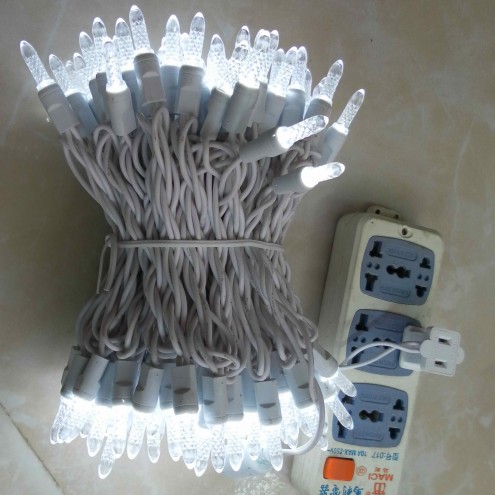 Pure white 7M 70L M5 LED String Lights Non-removable Bulb IP65 Outdoor waterproof white wire Pure white 7M 70L M5 LED String Lights Non-removable Bulb IP65 Outdoor waterproof white wire