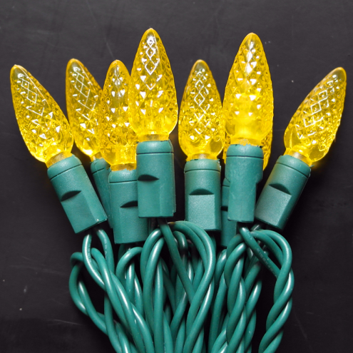 Yellow 5M 50L C6 LED String Lights Non-removable Bulb IP65 Outdoor waterproof Yellow 5M 50L C6 LED String Lights Non-removable Bulb IP65 Outdoor waterproof