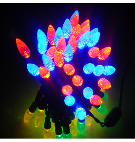 Multi Color 10M 100L C6 LED String Lights Non-removable Bulb IP65 Outdoor waterproof
